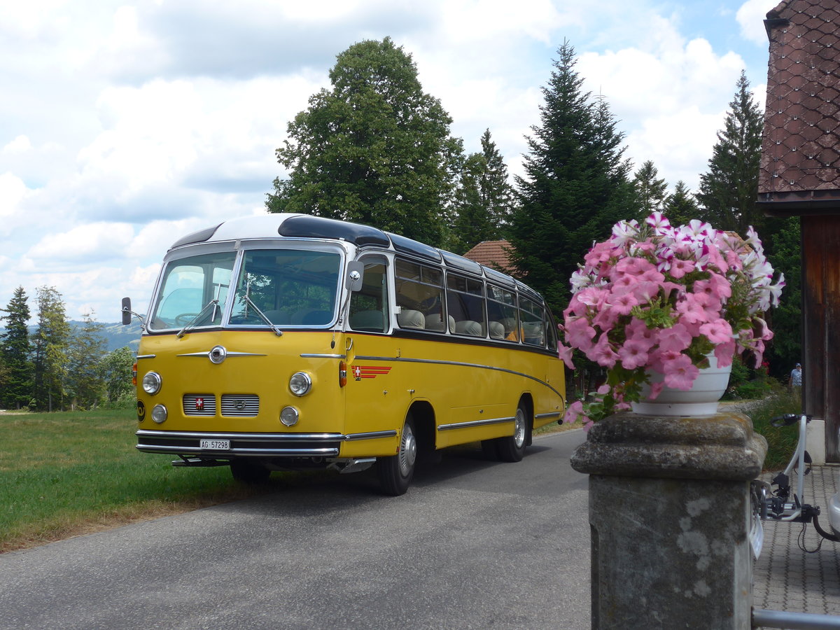 (207'503) - Zimmerli J., Oftringen - AG 57'298 - Berna/T�scher (ex Stutz, Oberlunkhofen; ex Leu, Schongau; ex Wicki, Bremgarten; ex P 22'054; ex P 20'704) am 7. Juli 2019 in Waldh�usern, Kurhaus