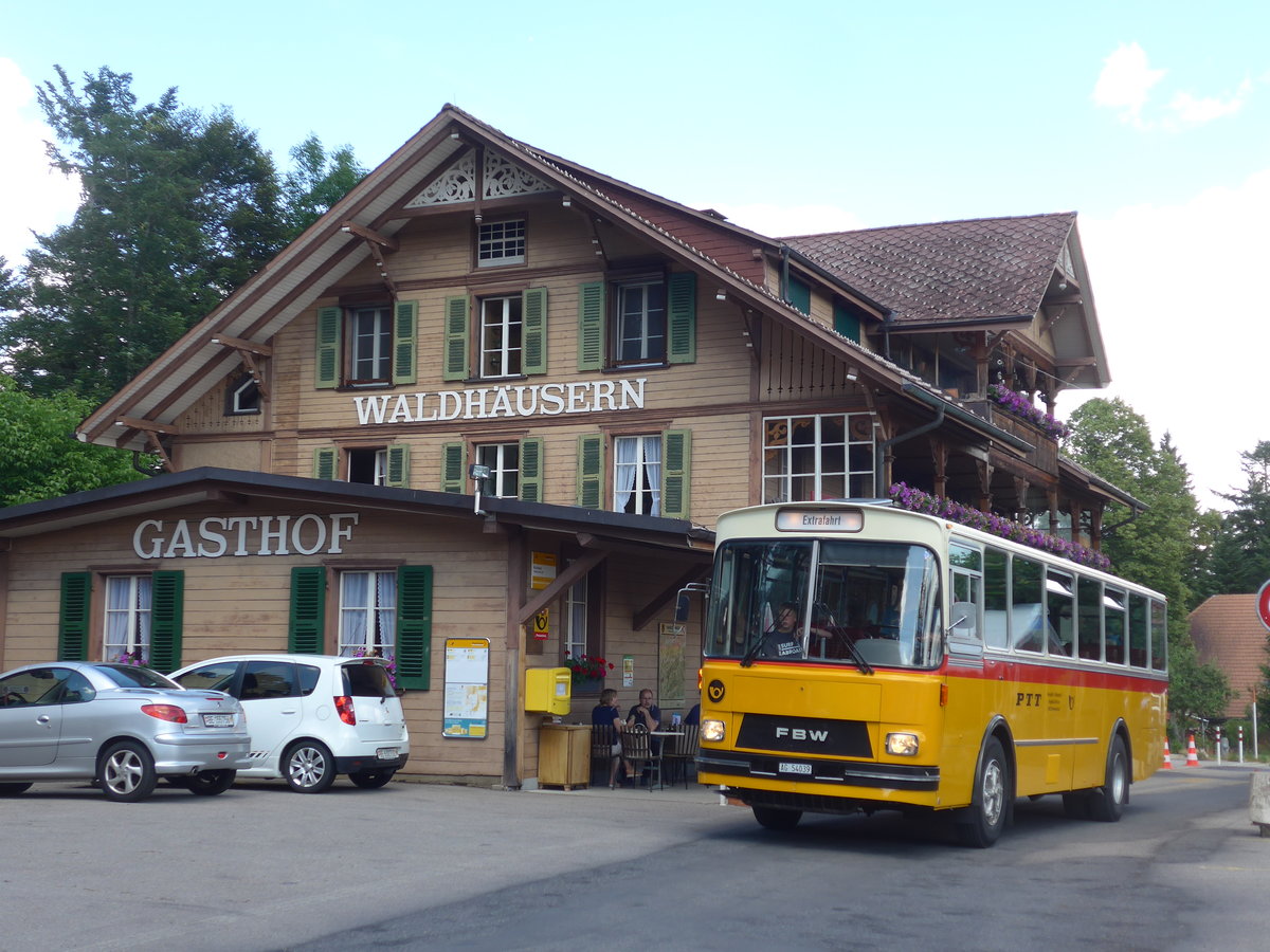 (207'527) - Birchler, Remetschwil - AG 54'039 - FBW/T�scher (ex Gerber, Winkel; ex Eggenberger, M�riken; ex Tanner, Bubendorf; ex P 24'803) am 7. Juli 2019 in Waldh�usern, Kurhaus