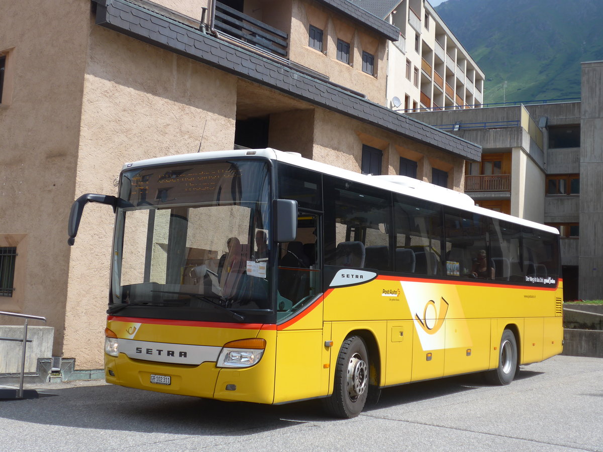 (208'031) - PostAuto Graub�nden - GR 102'311 - Setra am 21. Juli 2019 in San Bernardino, Post