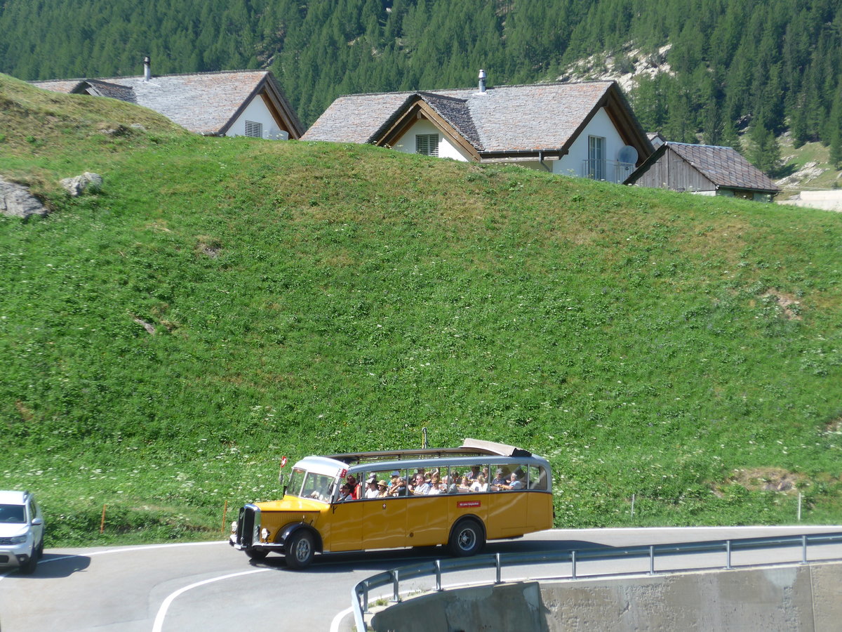 (208'363) - Bonnard, Ayer - VS 16'091 - Saurer/Hess (ex APN Gen�ve; ex Baumgartner, Grenchen; ex P 23'009; ex P 2031) am 3. August 2019 bei Simplon Dorf