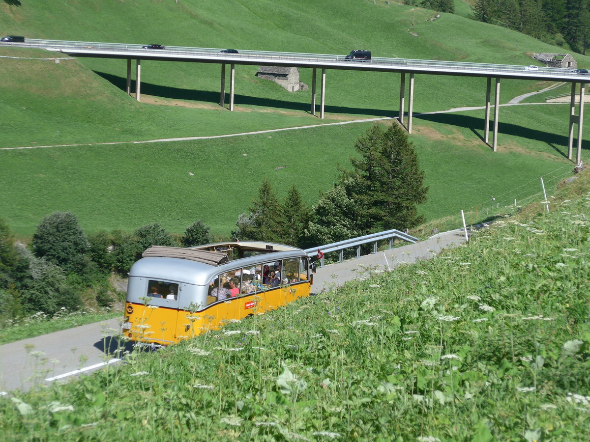 (208'366) - Bonnard, Ayer - VS 16'091 - Saurer/Hess (ex APN Gen�ve; ex Baumgartner, Grenchen; ex P 23'009; ex P 2031) am 3. August 2019 bei Simplon Dorf