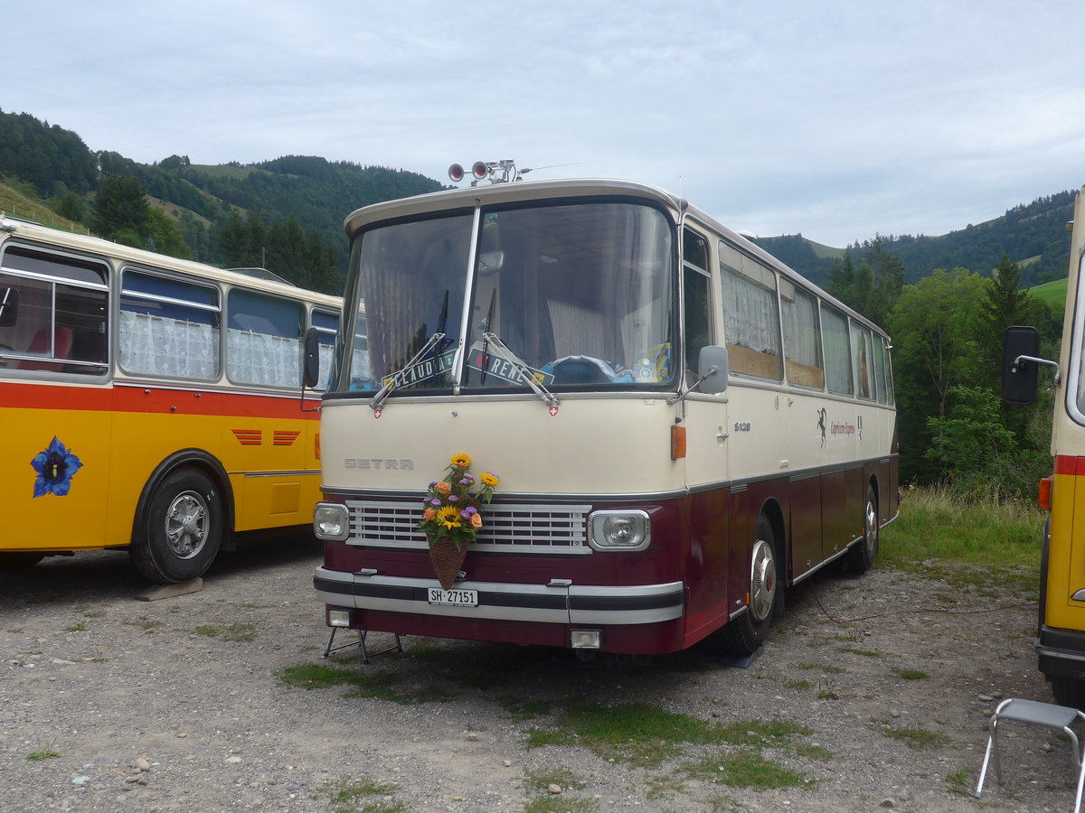 (208'790) - Z�ger, Beggingen - SH 27'151 - Setra (ex Br�ngger, Elsau) am 17. August 2019 in Atzm�nnig, Schutt