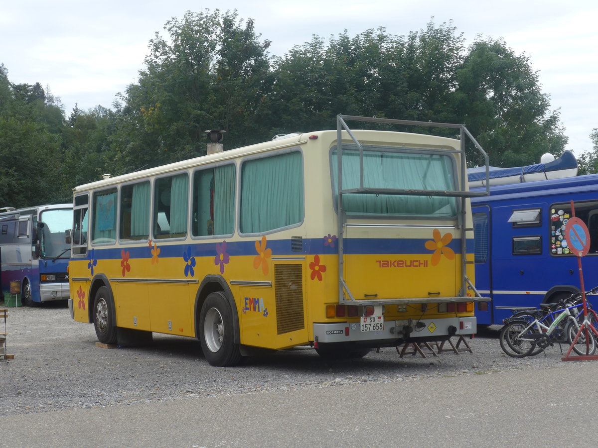 (208'830) - Schoch, Solothurn - SO 157'658 - Mercedes/T�scher (ex Reinhart, Selzach; ex Gessinger, Bad Ragaz) am 17. August 2019 in Atzm�nnig, Schutt