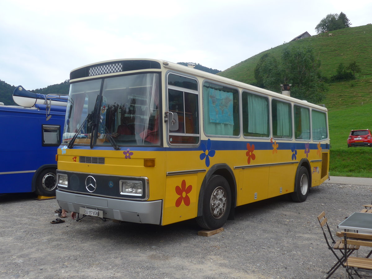 (208'837) - Schoch, Solothurn - SO 157'658 - Mercedes/T�scher (ex Reinhart, Selzach; ex Gessinger, Bad Ragaz) am 17. August 2019 in Atzm�nnig, Schutt