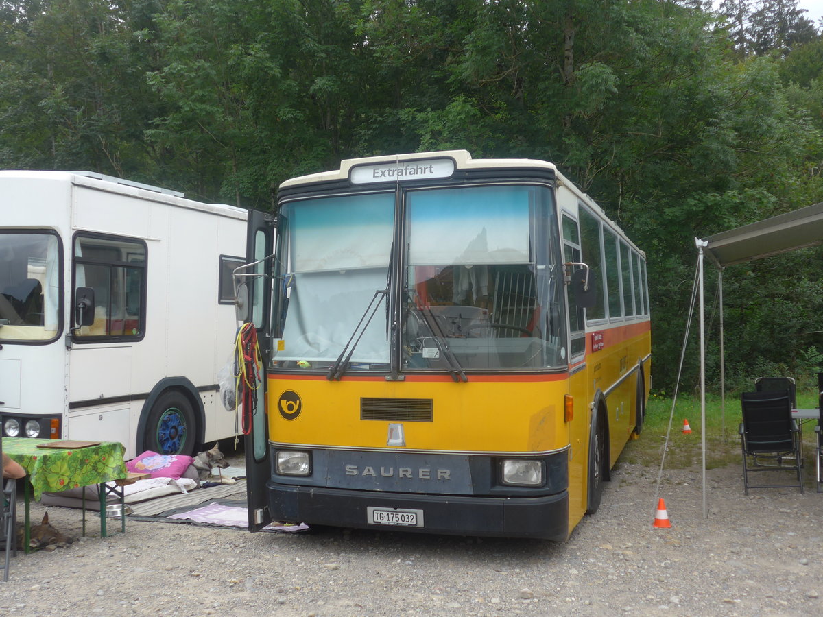 (208'851) - Sch�r, Ettenhausen - TG 175'032 - Saurer/R&J (ex Zimmermann, Kerns; ex Amstein, Willisau) am 17. August 2019 in Atzm�nnig, Schutt