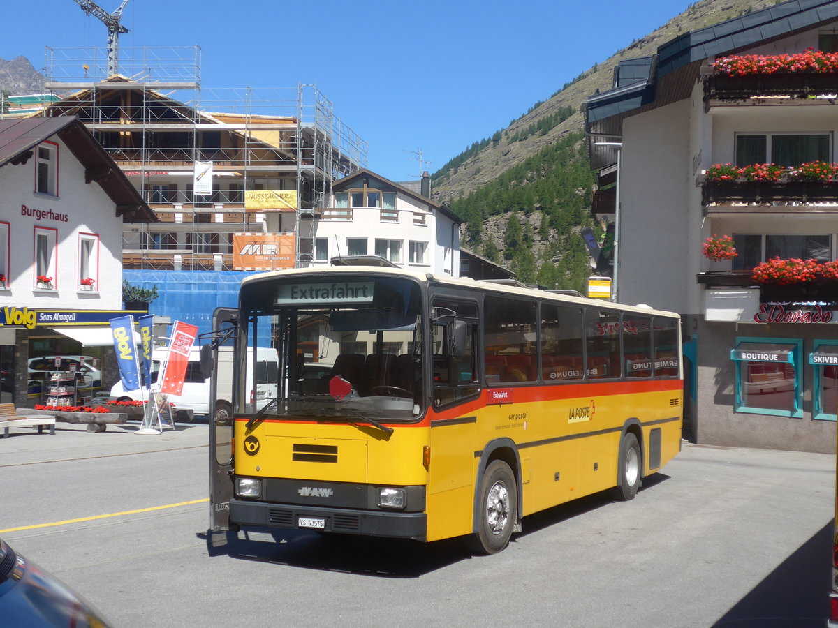 (209'002) - Oser, B�rchen - VS 93'575 - NAW/Lauber (ex Epiney, Ayer) am 18. August 2019 in Saas-Almagell, Dorfplatz