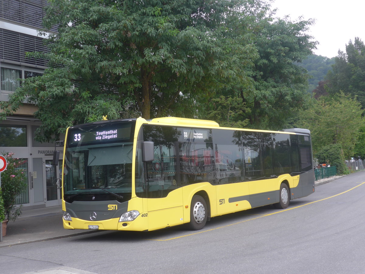 (209'055) - STI Thun - Nr. 402/BE 754'402 - Mercedes am 23. August 2019 bei der Schiffl�ndte Thun
