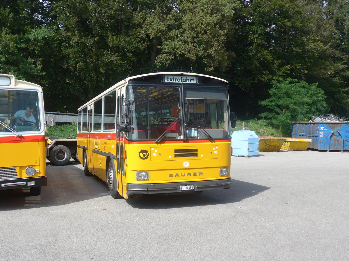 (209'254) - W�thrich, Ursenbach - Nr. 5/BE 10'185 - Saurer/T�scher (ex Sch�rch, Gutenburg Nr. 5; ex Engeloch, Riggisberg Nr. 5; ex P 25'668) am 1. September 2019 in Burgdorf, �kihof Ziegelgut