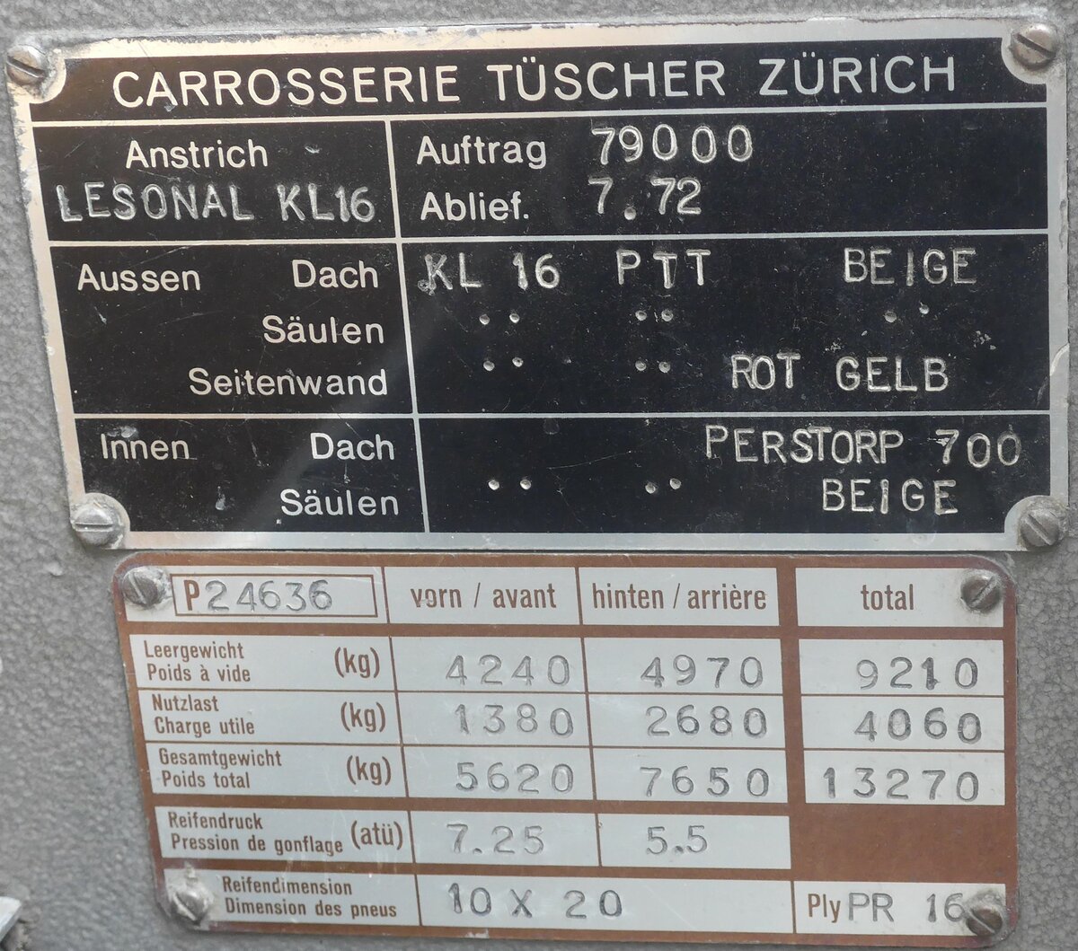 (209'268) - Typenschild - P 24'636 - am 1. September 2019 in Burgdorf, �kihof Ziegelgut