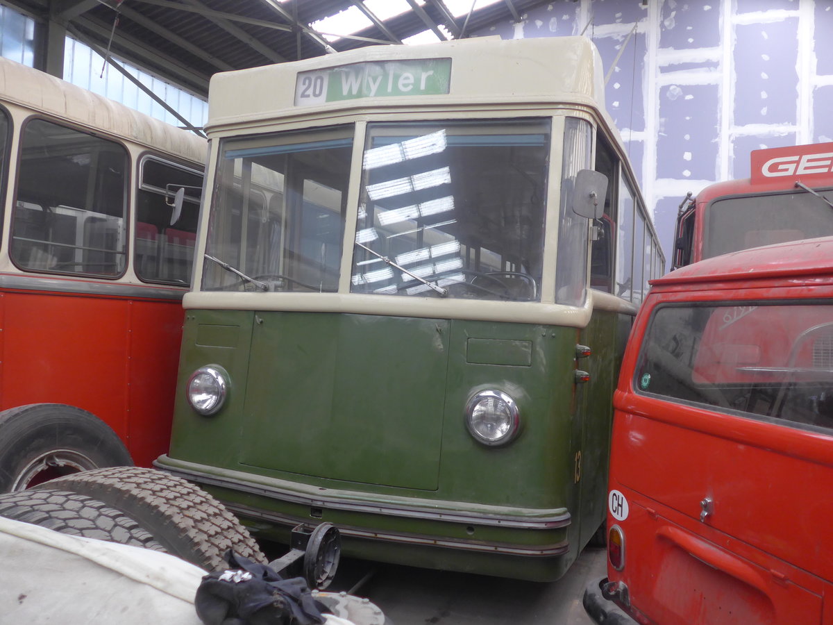 (209'276) - SVB Bern (Bernmobil historique) - Nr. 13 - FBW/Gangloff Trolleybus (ex TN Neuch�tel Nr. 107; ex TN Neuch�tel Nr. 7; ex SVB Bern Nr. 13) am 1. September 2019 in Oberburg, Ziegelgut