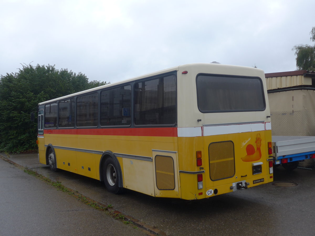 (209'391) - Schneller, M�genwil - Scania/Lauber (ex Dubuis, Savi�se) am 8. September 2019 beim Bahnhof M�genwil