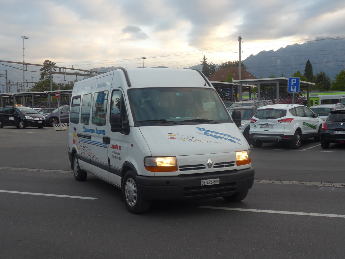(209'710) - Amb�hl, Gunten - BE 426'801 - Renault am 19. September 2019 beim Bahnhof Thun