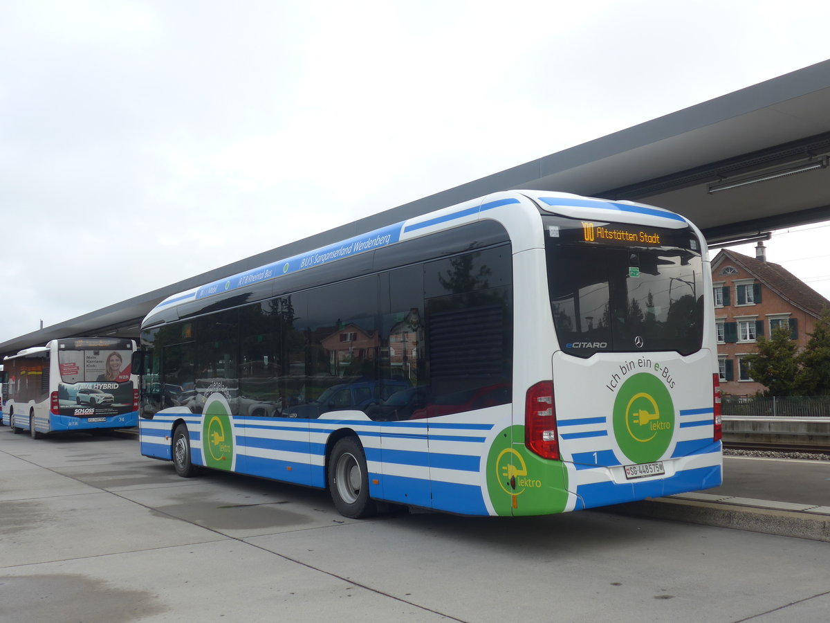 (209'963) - RTB Altst�tten - Nr. 1/SG 448'575 - Mercedes am 6. Oktober 2019 beim Bahnhof Altst�tten