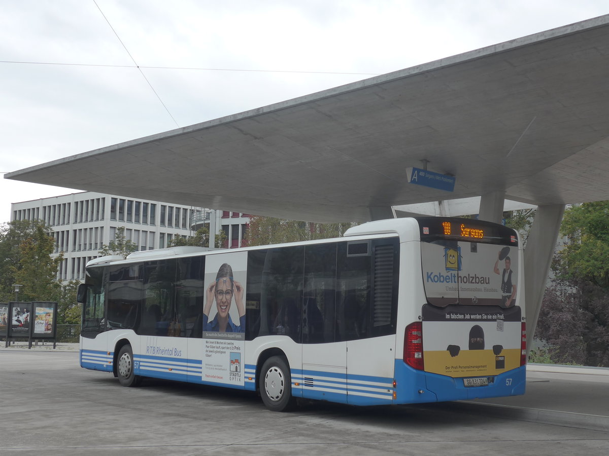 (209'992) - RTB Altst�tten - Nr. 57/SG 131'724 - Mercedes am 6. Oktober 2019 beim Bahnhof Buchs