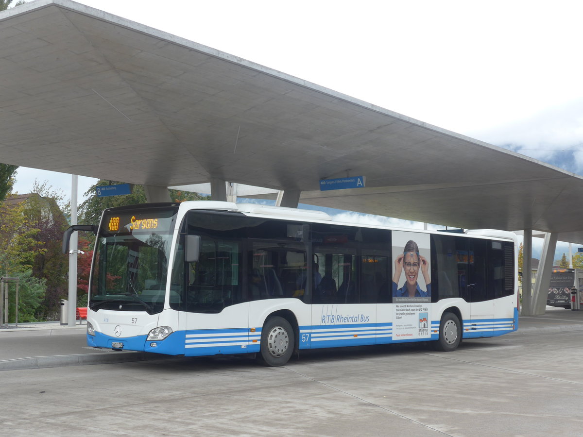 (209'993) - RTB Altst�tten - Nr. 57/SG 131'724 - Mercedes am 6. Oktober 2019 beim Bahnhof Buchs