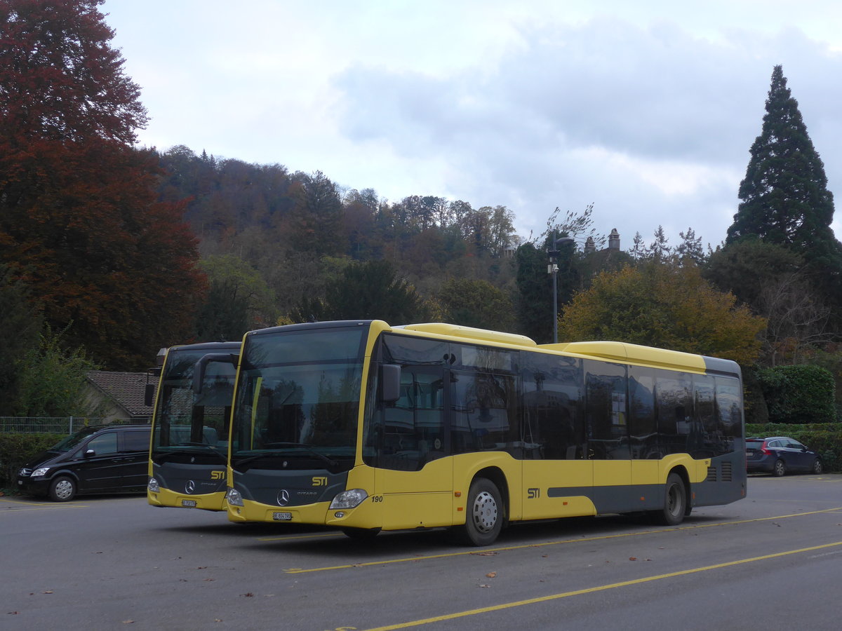 (210'953) - STI Thun - Nr. 190/BE 804'190 - Mercedes am 9. November 2019 bei der Schiffl�ndte Thun