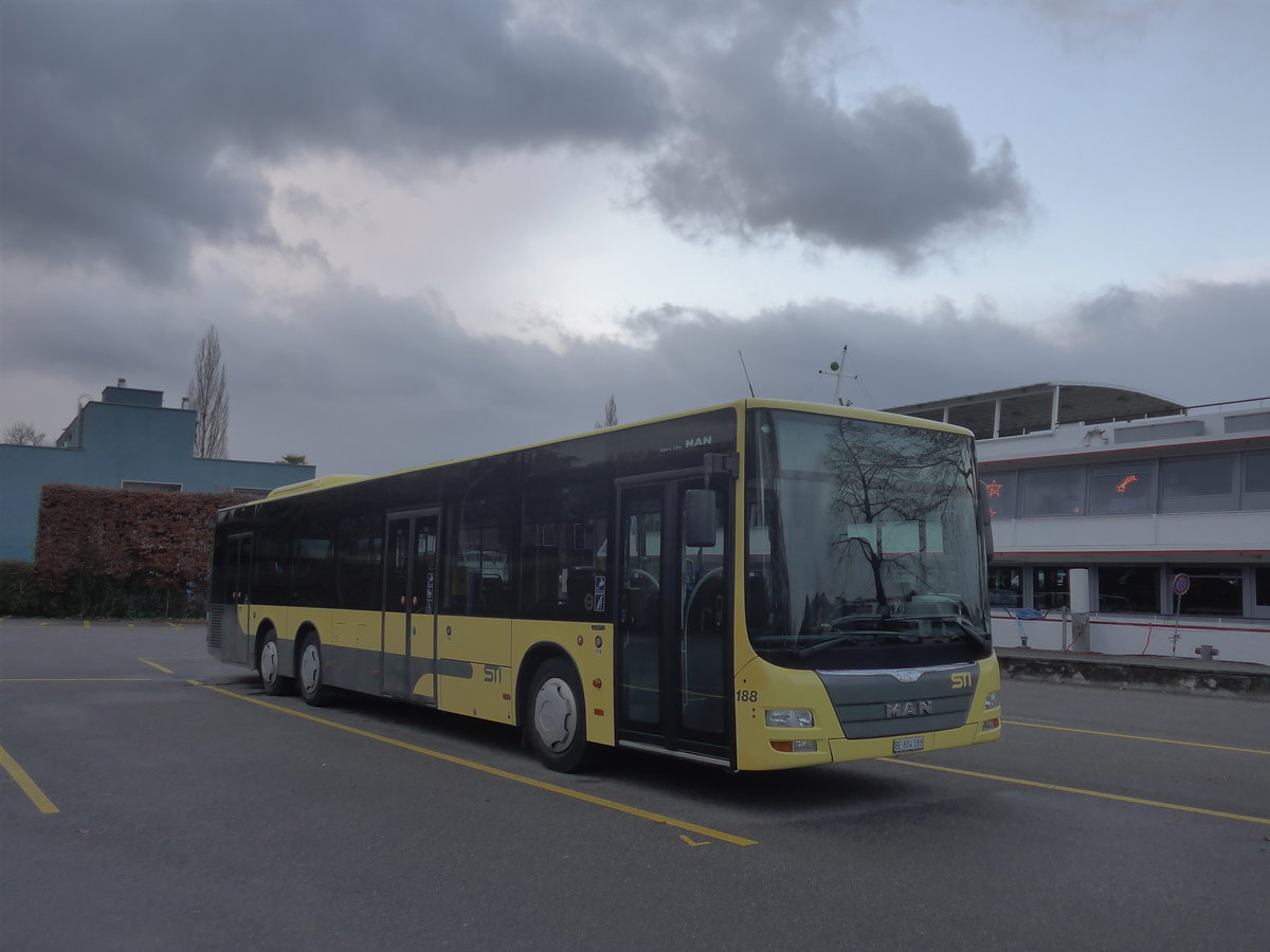 (212'866) - STI Thun - Nr. 188/BE 804'188 - MAN am 14. Dezember 2019 bei der Schiffl�ndte Thun