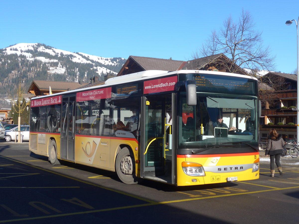 (213'288) - K�bli, Gstaad - Nr. 5/BE 366'987 - Setra am 2. Januar 2020 beim Bahnhof Gstaad