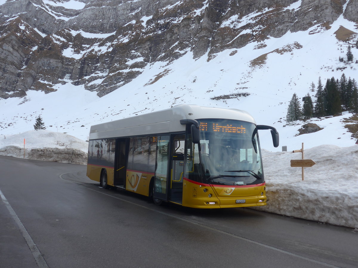 (214'010) - PostAuto Ostschweiz - SG 426'001 - Hess am 1. Februar 2020 in Schw�galp, S�ntis-Schwebebahn