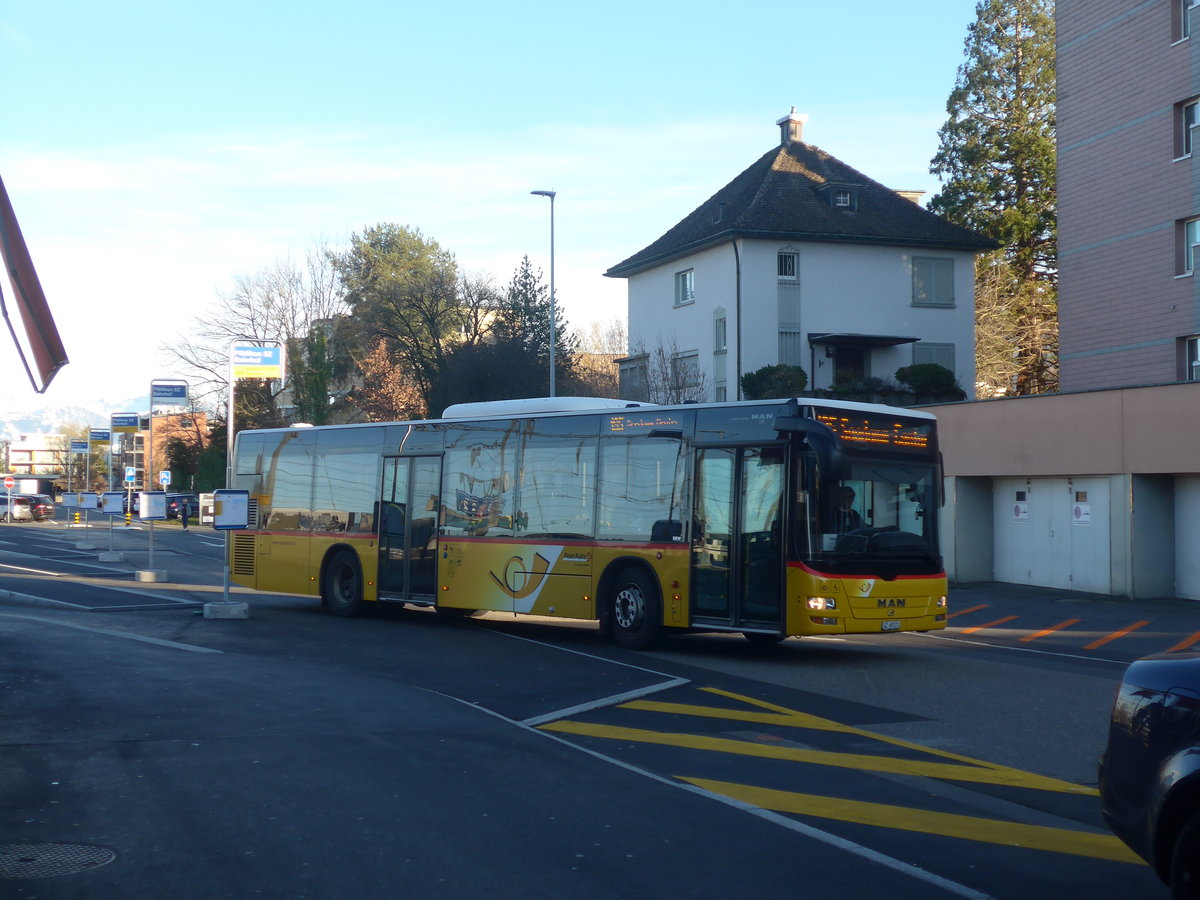 (214'214) - Lienert&Ehrler, Einsiedeln - SZ 69'121 - MAN (ex Schuler, Feusisberg) am 15. Februar 2020 beim Bahnhof Pf�ffikon