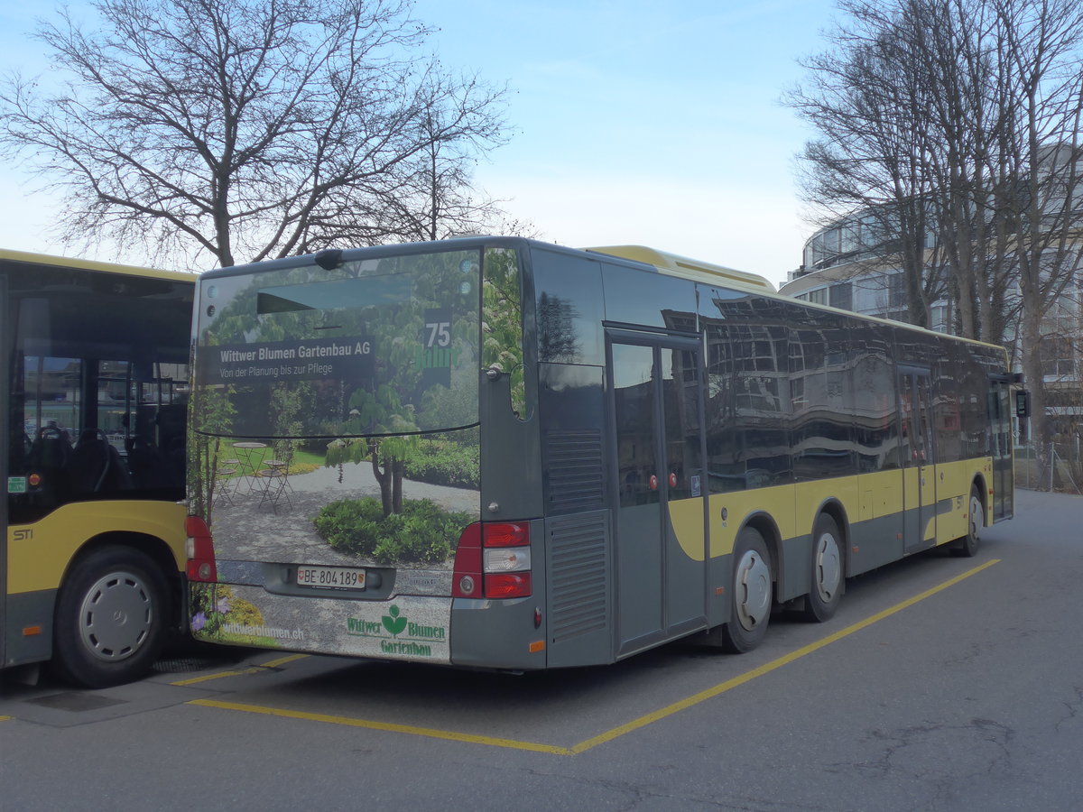 (214'552) - STI Thun - Nr. 189/BE 804'189 - MAN am 20. Februar 2020 bei der Schiffl�ndte Thun