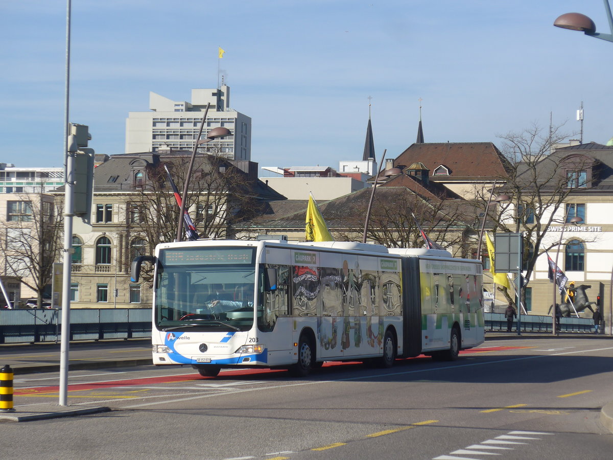 (214'569) - BOGG Wangen b.O. - Nr. 203/SO 157'072 - Mercedes am 20. Februar 2020 in Olten, Bahnhofbr�cke