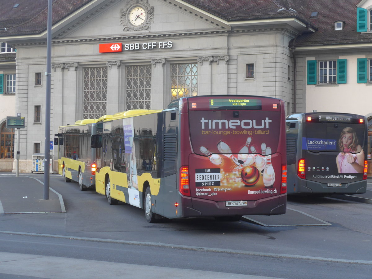 (215'109) - STI Thun - Nr. 179/BE 752'179 - Mercedes am 12. M�rz 2020 beim Bahnhof Thun