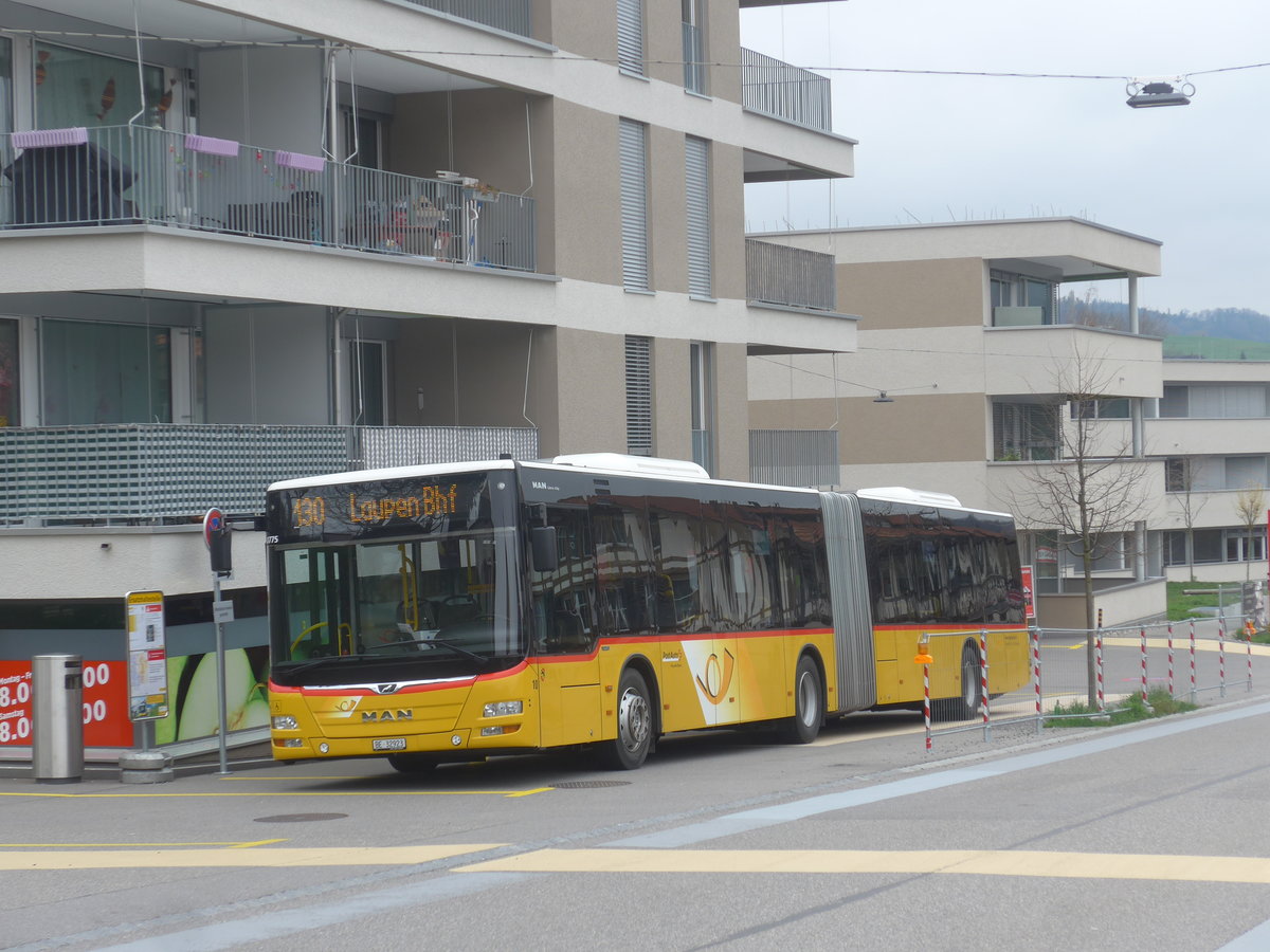 (215'366) - Steiner, Ortschwaben - Nr. 10/BE 32'923 - MAN am 22. M�rz 2020 beim Bahnhof Th�rishaus Dorf