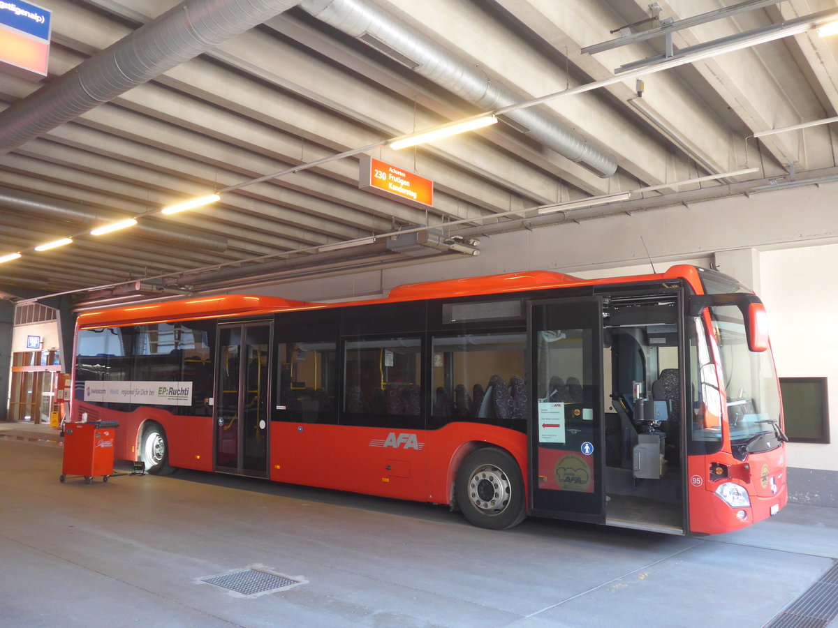 (215'527) - AFA Adelboden - Nr. 95/BE 26'774 - Mercedes am 25. M�rz 2020 in Adelboden, Busstation