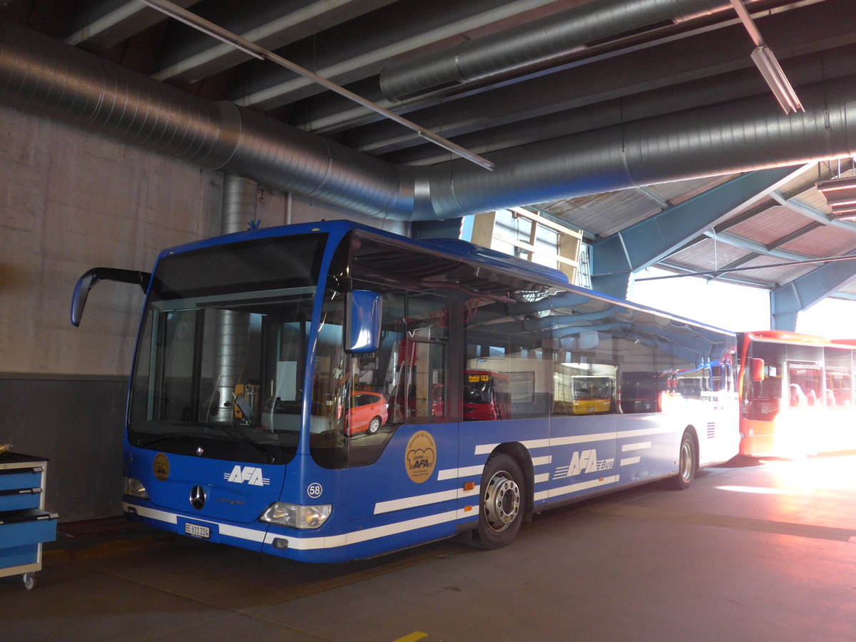 (215'539) - AFA Adelboden - Nr. 58/BE 211'224 - Mercedes am 25. M�rz 2020 in Adelboden, Busstation