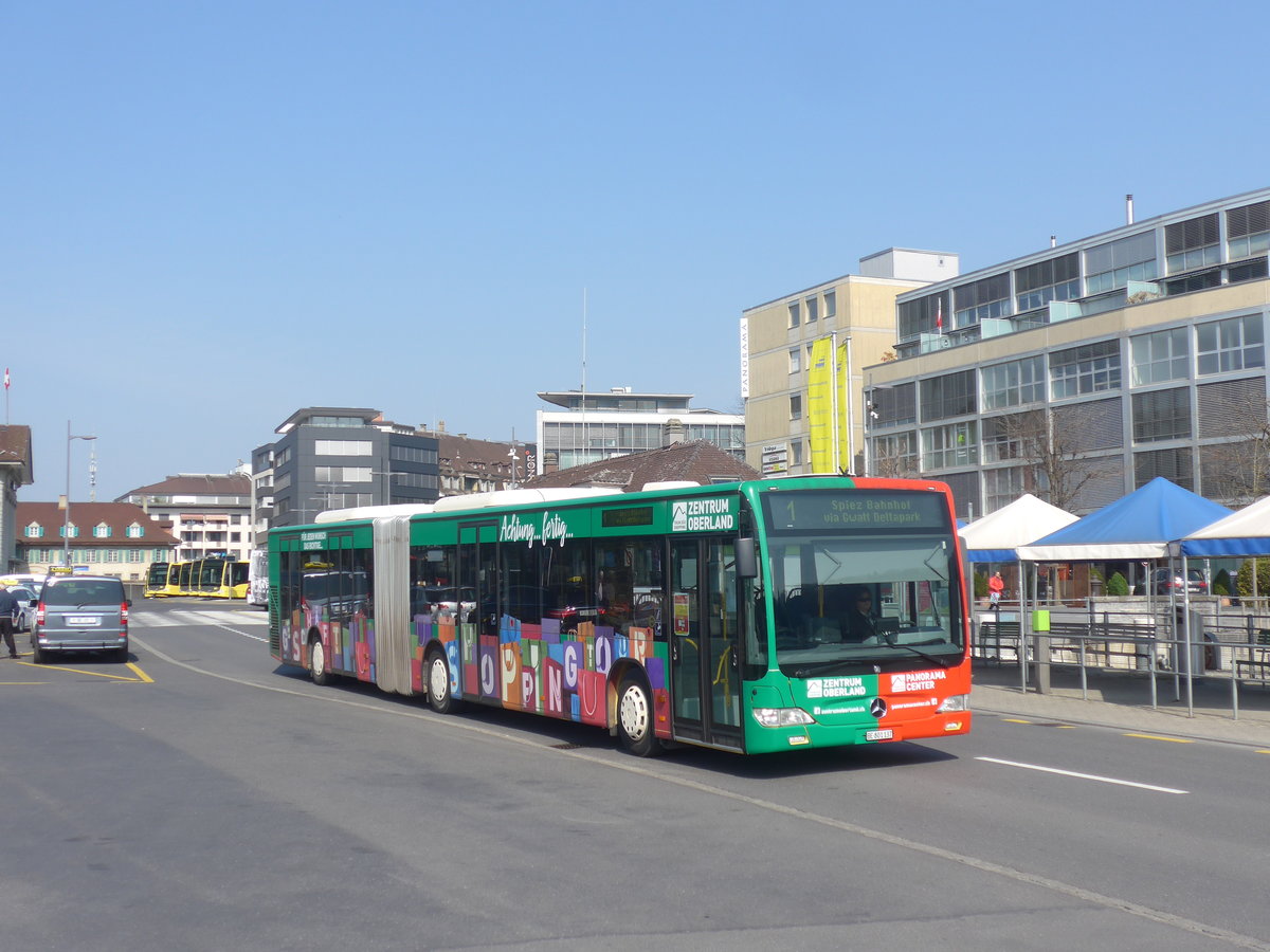 (215'633) - STI Thun - Nr. 137/BE 801'137 - Mercedes am 28. M�rz 2020 beim Bahnhof Thun