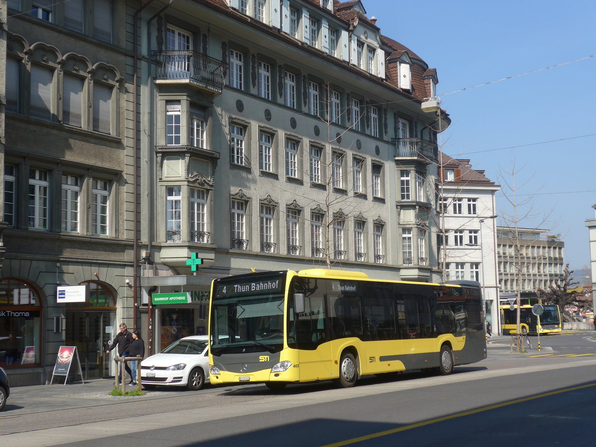 (215'644) - STI Thun - Nr. 403/BE 432'403 - Mercedes am 28. M�rz 2020 in Thun, Bahnhofstrasse
