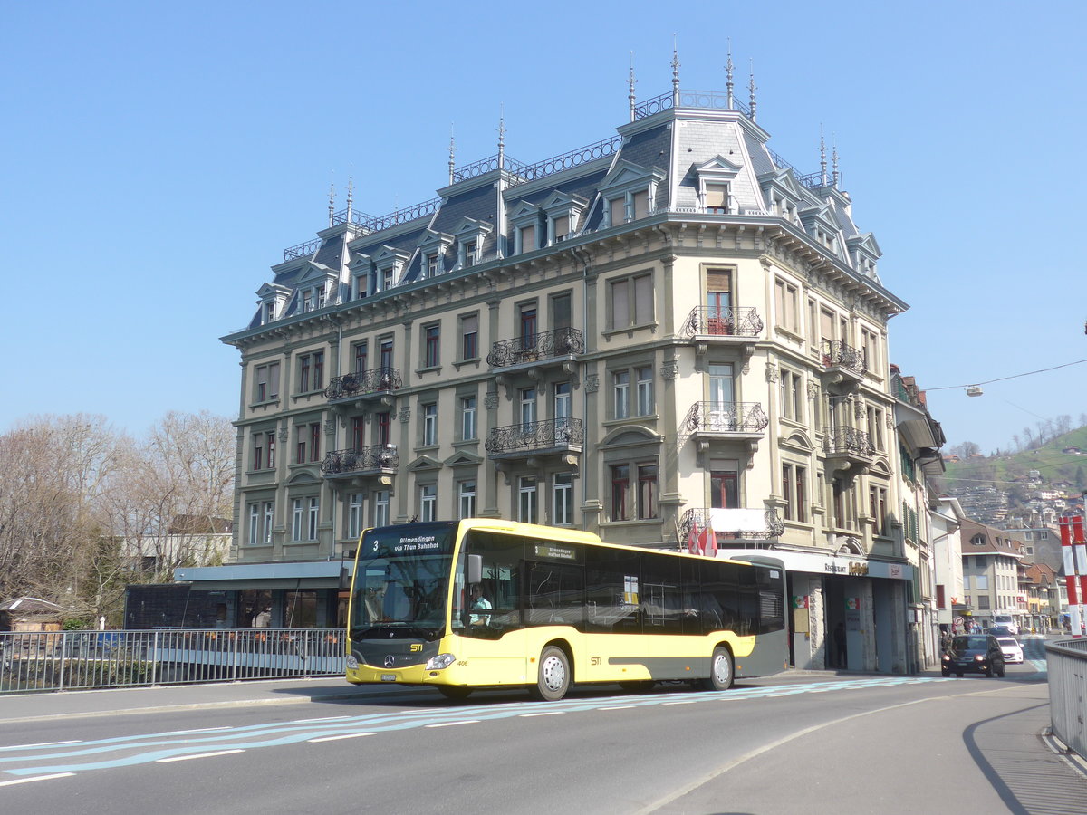 (215'649) - STI Thun - Nr. 406/BE 820'406 - Mercedes am 28. M�rz 2020 in Thun, Allmendbr�cke