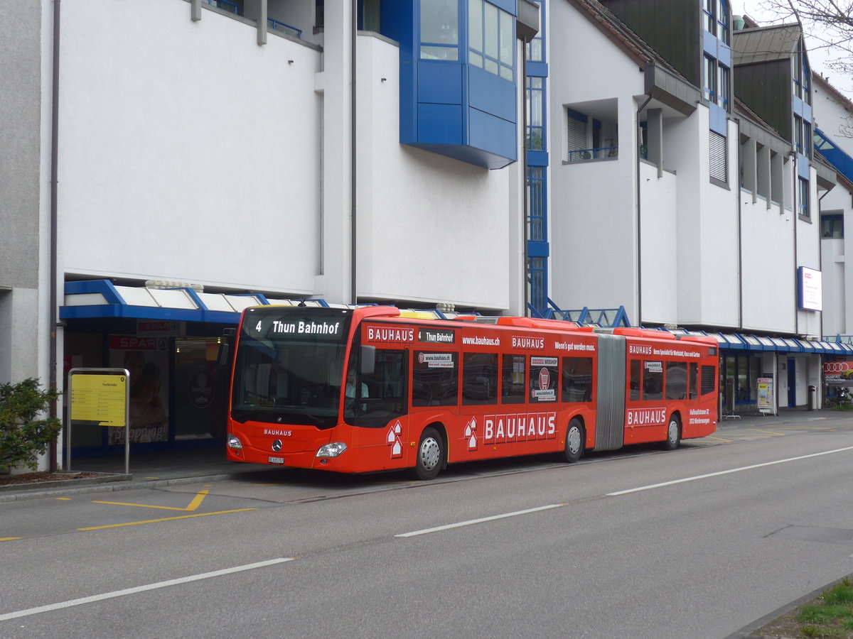 (215'687) - STI Thun - Nr. 707/BE 835'707 - Mercedes am 30. M�rz 2020 in Thun, Postbr�cke