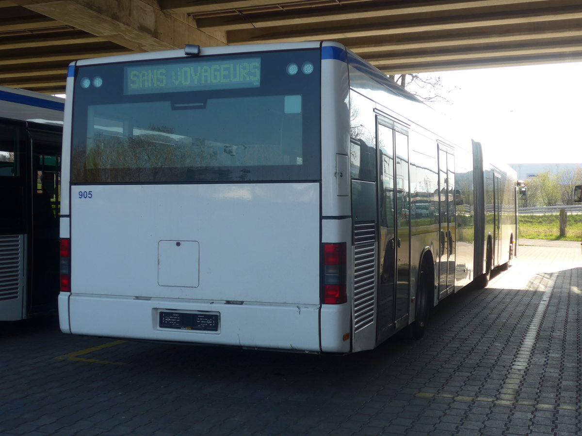 (215'831) - VMCV Clarens - Nr. 905 - MAN (ex transN, La Chaux-de-Fonds Nr. 245; ex TN Neuch�tel Nr. 245) am 4. April 2020 in Kerzers, Murtenstrasse