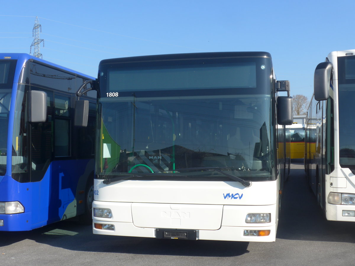 (215'863) - VMCV Clarens - Nr. 902 - MAN (ex transN, La Chaux-de-Fonds Nr. 246; ex TN Neuch�tel Nr. 246) am 4. April 2020 in Kerzers, Interbus