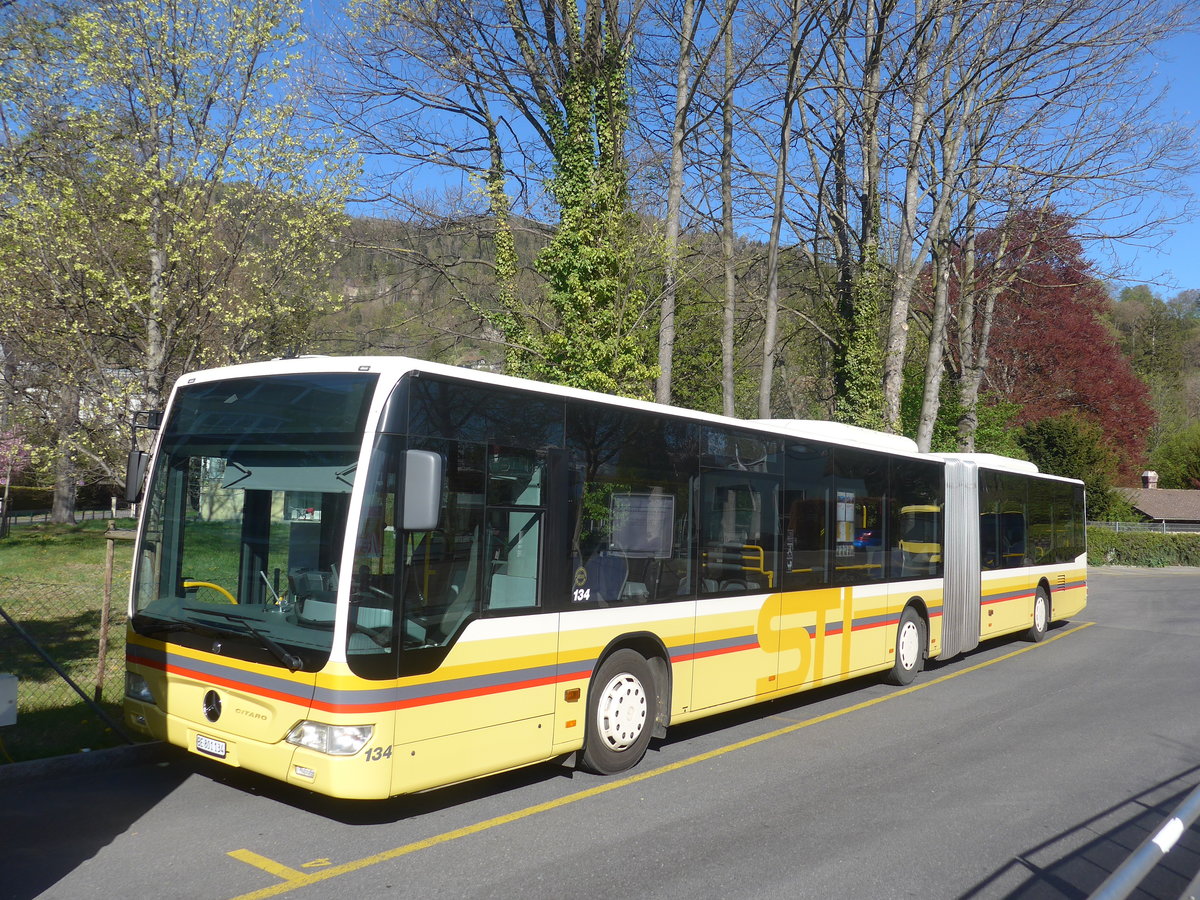 (216'051) - STI Thun - Nr. 134/BE 801'134 - Mercedes am 14. April 2020 bei der Schiffl�ndte Thun
