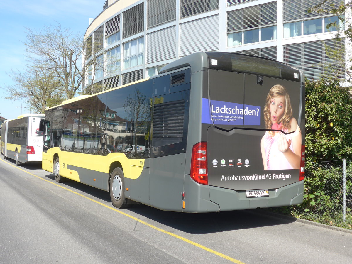 (216'107) - STI Thun - Nr. 187/BE 804'187 - Mercedes am 16. April 2020 bei der Schiffl�ndte Thun