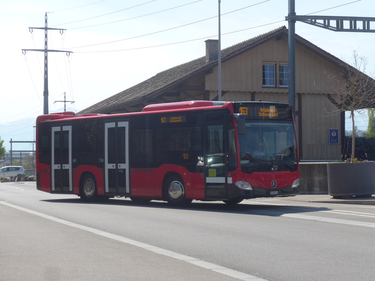 (216'120) - Bernmobil, Bern - Nr. 442/BE 855'442 - Mercedes am 16. April 2020 beim Bahnhof M�nsingen