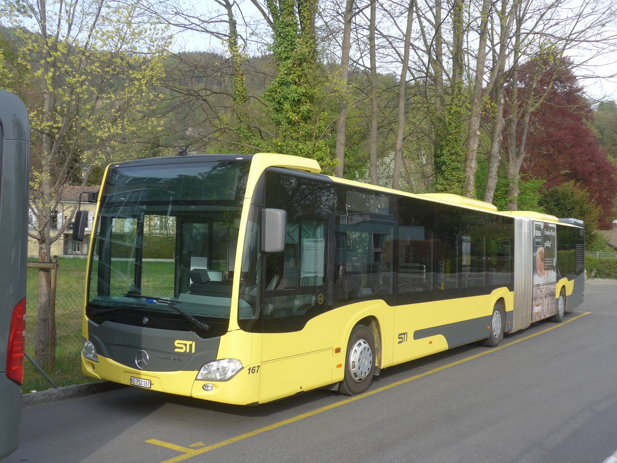 (216'196) - STI Thun - Nr. 167/BE 752'167 - Mercedes am 17. April 2020 bei der Schiffl�ndte Thun
