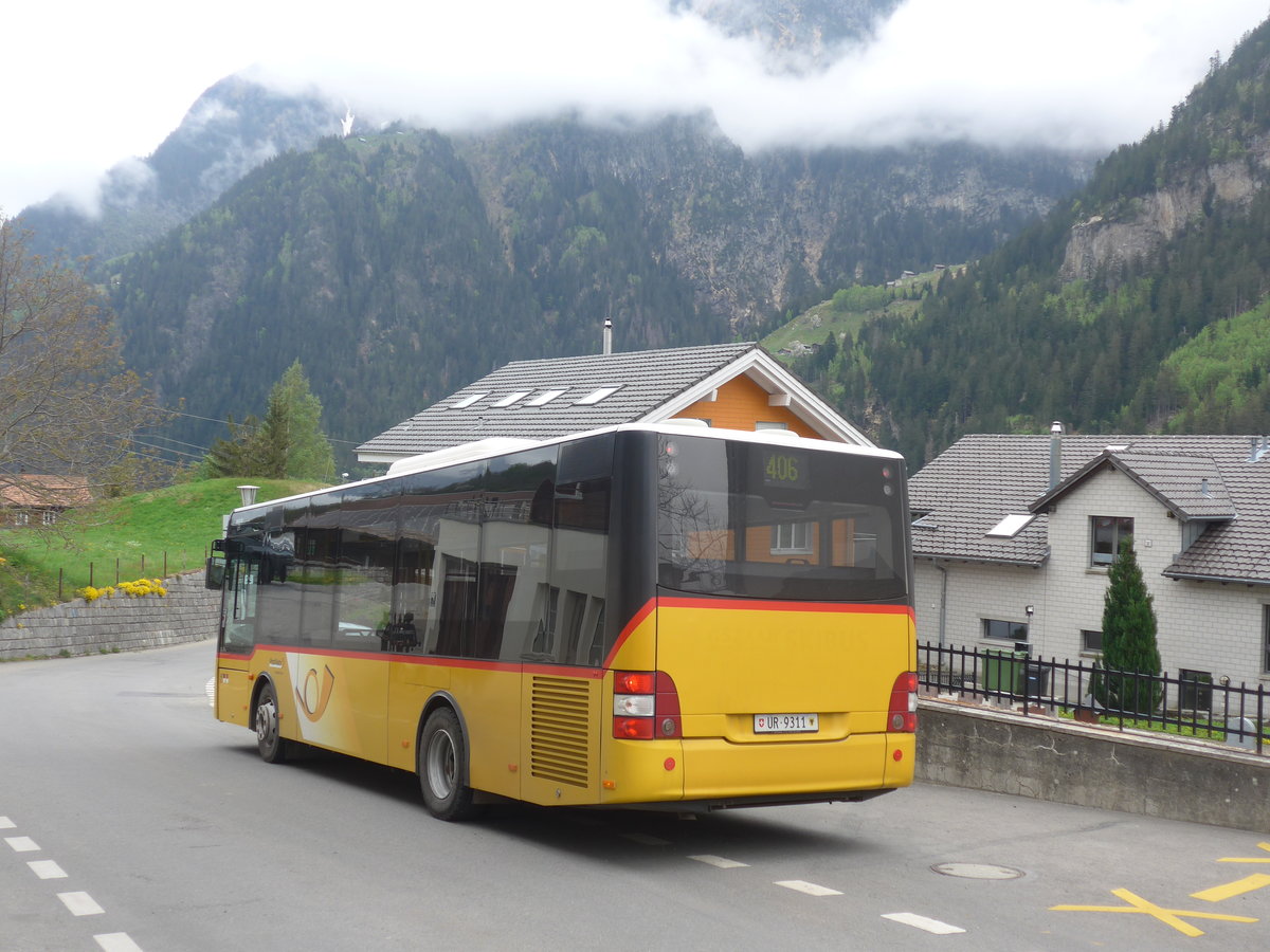 (216'546) - AAGU Altdorf - Nr. 72/UR 9311 - MAN/G�ppel (ex PostAuto Bern; ex PostAuto Bern Nr. 217; ex RBS Worblaufen Nr. 217) am 28. April 2020 in Gurtnellen, Dorf