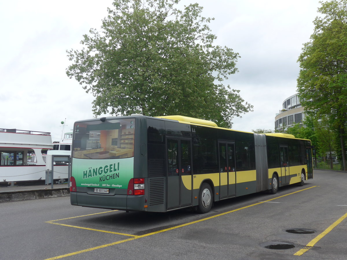 (216'605) - STI Thun - Nr. 144/BE 801'144 - MAN am 1. Mai 2020 bei der Schiffl�ndte Thun
