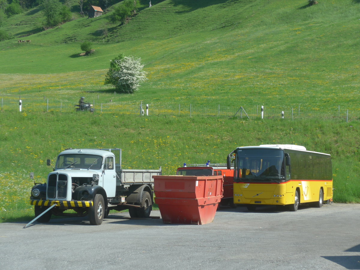 (216'803) - PostAuto Ostschweiz - (SG 374'038) - Volvo (ex PostAuto Graub�nden; ex PostAuto Ostschweiz; ex Casutt, Gossau) am 9. Mai 2020 in Krummenau, Altherr
