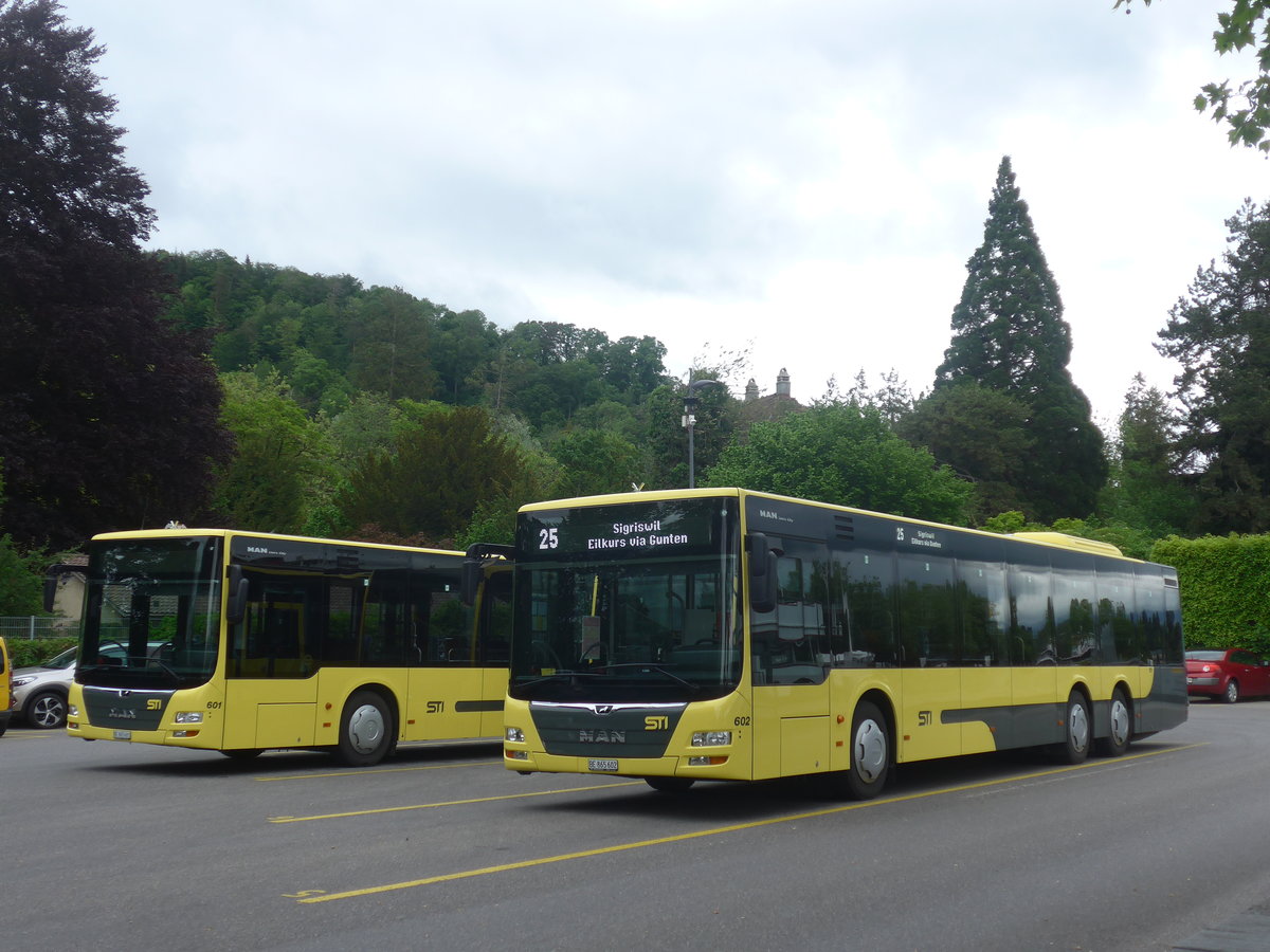 (217'021) - STI Thun - Nr. 602/BE 865'602 - MAN am 11. Mai 2020 bei der Schiffl�ndte Thun