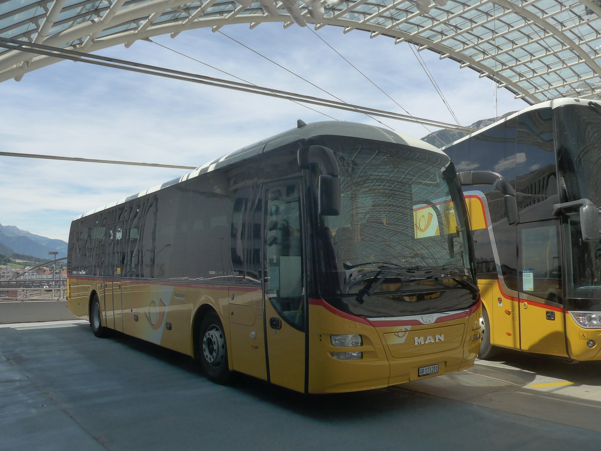 (217'211) - PostAuto Graub�nden - GR 173'201 - MAN am 23. Mai 2020 in Chur, Postautostation
