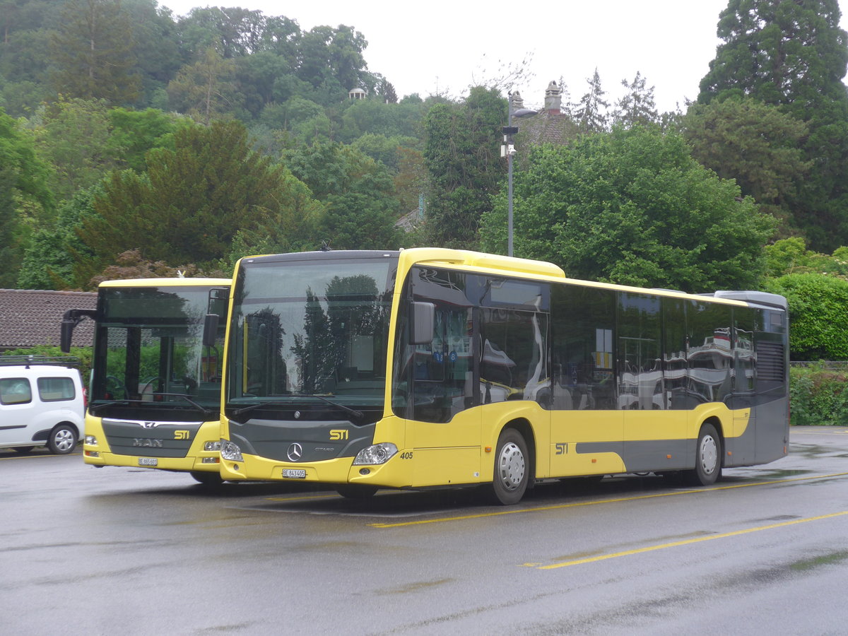 (217'673) - STI Thun - Nr. 405/BE 843'405 - Mercedes am 7. Juni 2020 bei der Schiffl�ndte Thun