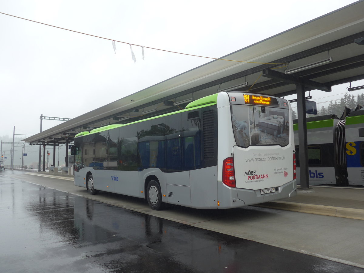 (217'927) - Busland, Burgdorf - Nr. 109/BE 755'109 - Mercedes am 14. Juni 2020 beim Bahnhof Sumiswald-Gr�nen