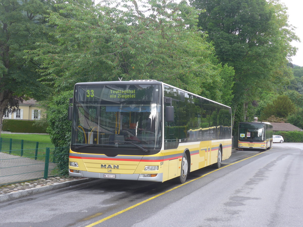 (218'047) - STI Thun - Nr. 130/BE 801'130 - MAN am 17. Juni 2020 bei der Schiffl�ndte Thun