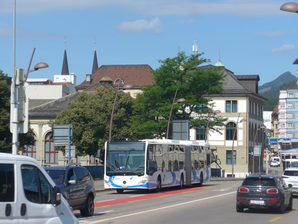 (218'317) - BOGG Wangen b.O. - Nr. 214/SO 87'983 - Mercedes am 4. Juli 2020 in Olten, Bahnhofbr�cke