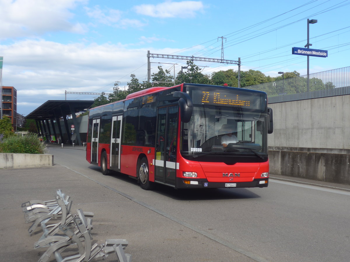 (218'594) - Bernmobil, Bern - Nr. 413/BE 716'413 - MAN am 6. Juli 2020 beim Bahnhof Bern Br�nnen Westside